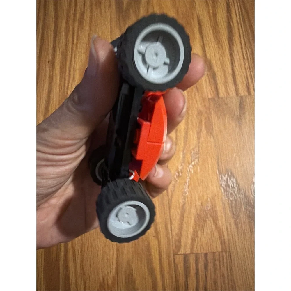 Red Lego Ferrari Bridgestone Shell Four-Wheel Car